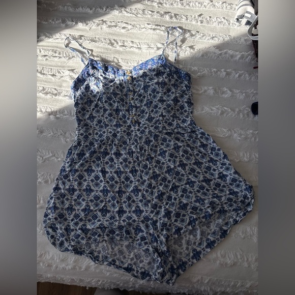 American Eagle Blue and White Romper - Picture 2 of 5